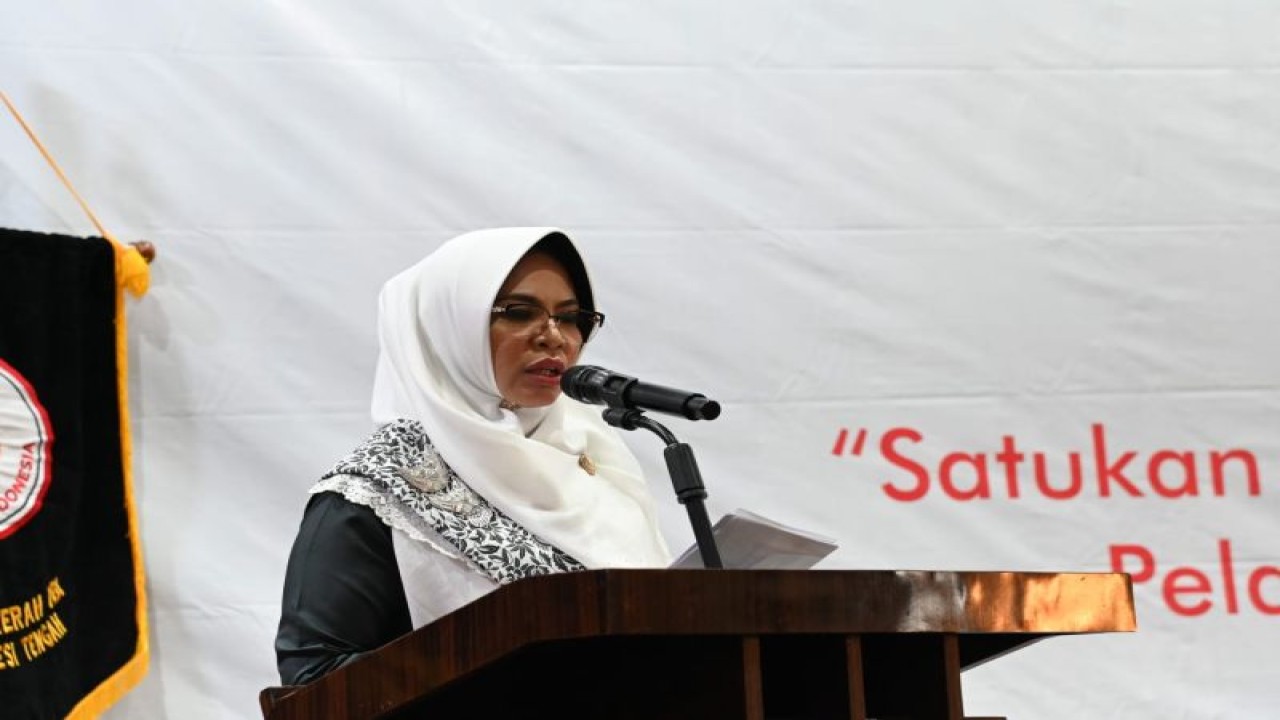 Ketua IBI Sulteng Euis Bianca pada peringatan HUT Ke-72 IBI. (ANTARA/HO-Biro Administrasi Pimpinan Setda Pemprov Sulteng)