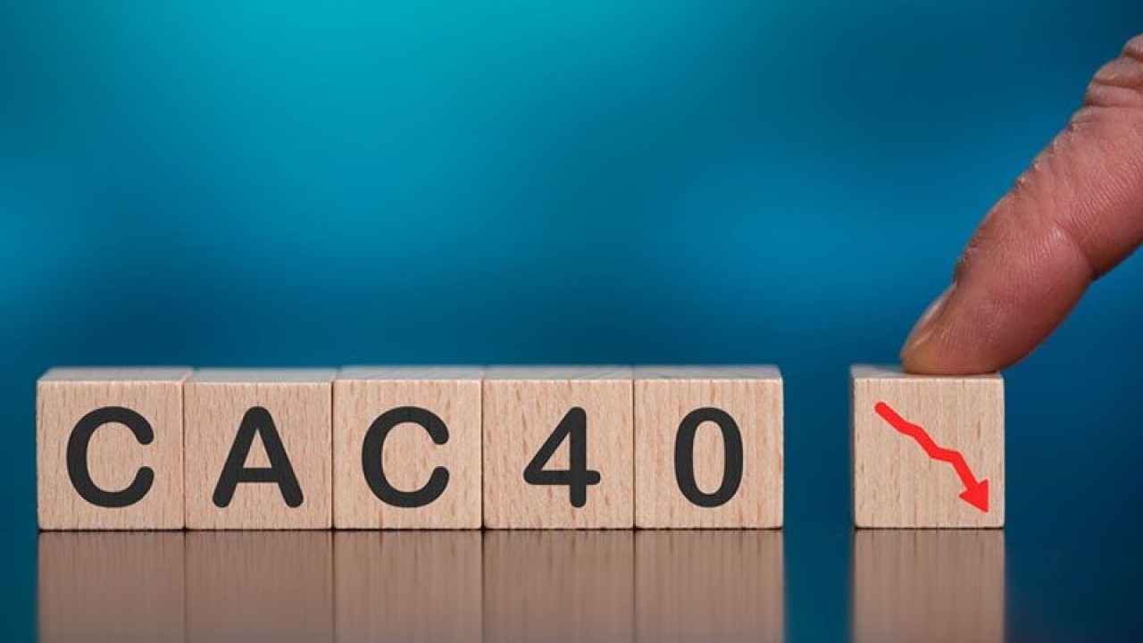 Ilusterasi - Indeks pasar saham Prancis CAC 40 turun. ANTARA/Shutterstocks/pri.