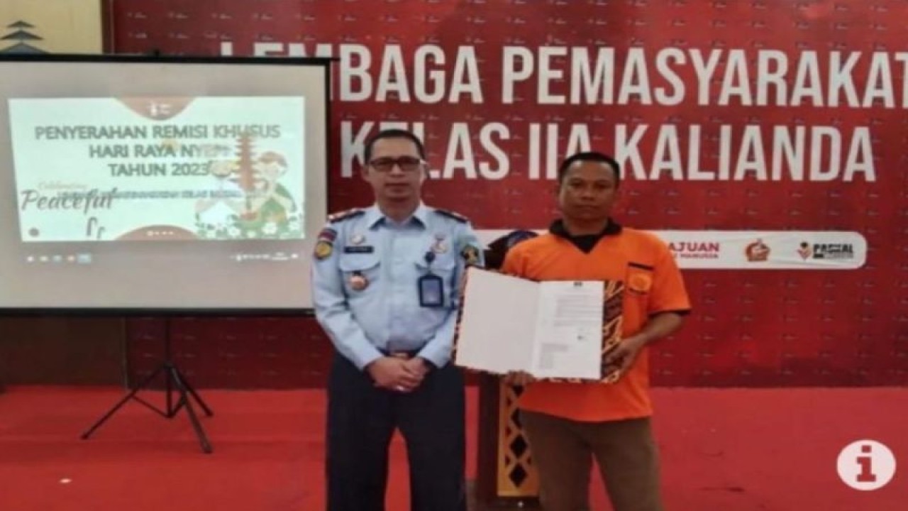 Ilustrasi- Pemberian remisi khusus kepada satu warga binaan di Lapas Kalianda. (ANTARA/HO) (ANTARA/HO)