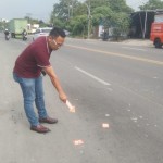 Ilustrasi - Petugas kepolisian saat melakukan olah TKP peristiwa peluru nyasar. (Azmi)-1688551492