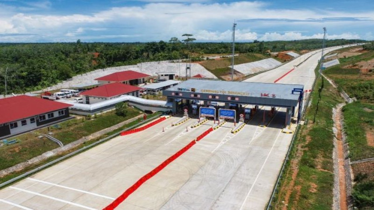 Jalan Tol Bengkulu - Taba Penanjung sebagai bagian dari Proyek Strategis Nasional (PSN) Jalan Tol Trans Sumatera. ANTARA/HO - Hutama Karya