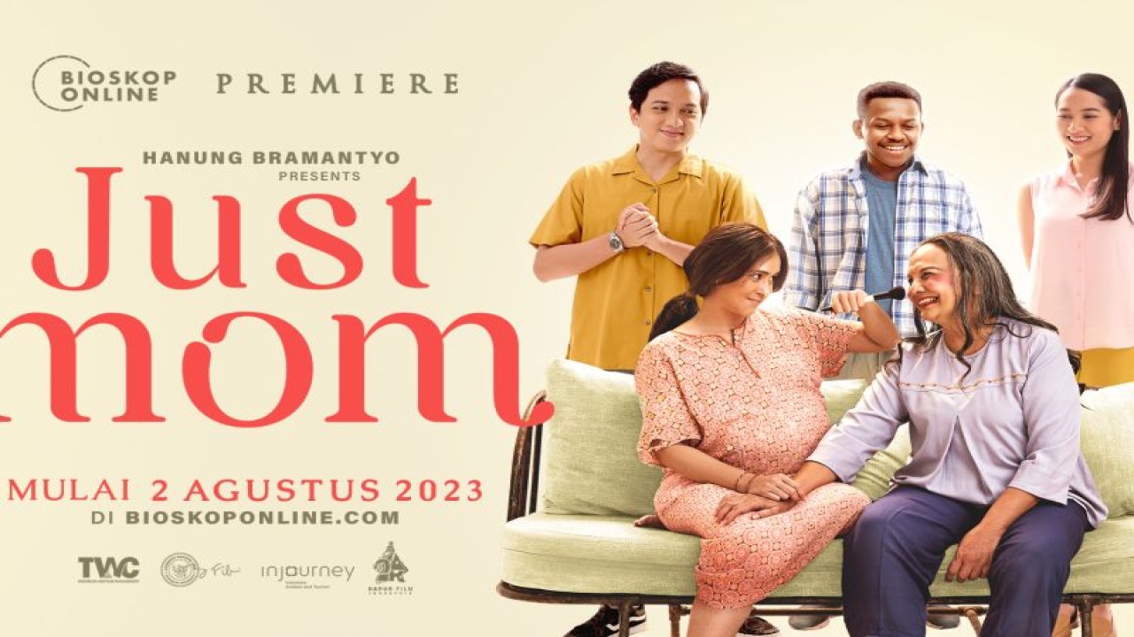 Poster resmi film "Just Mom" untuk penayangan di layanan video berbayar Bioskop Online mulai tanggal 2 Agustus 2023. (ANTARA/HO/Dokumentasi Bioskop Online)