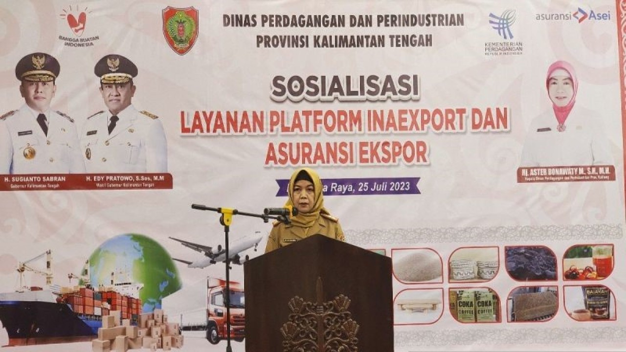 Sosialisasi layanan Inaexport dan asuransi ekspor di Provinsi Kalimantan Tengah, Palangka Raya, Selasa, (25/7/2023). (ANTARA/Muhammad Arif Hidayat)