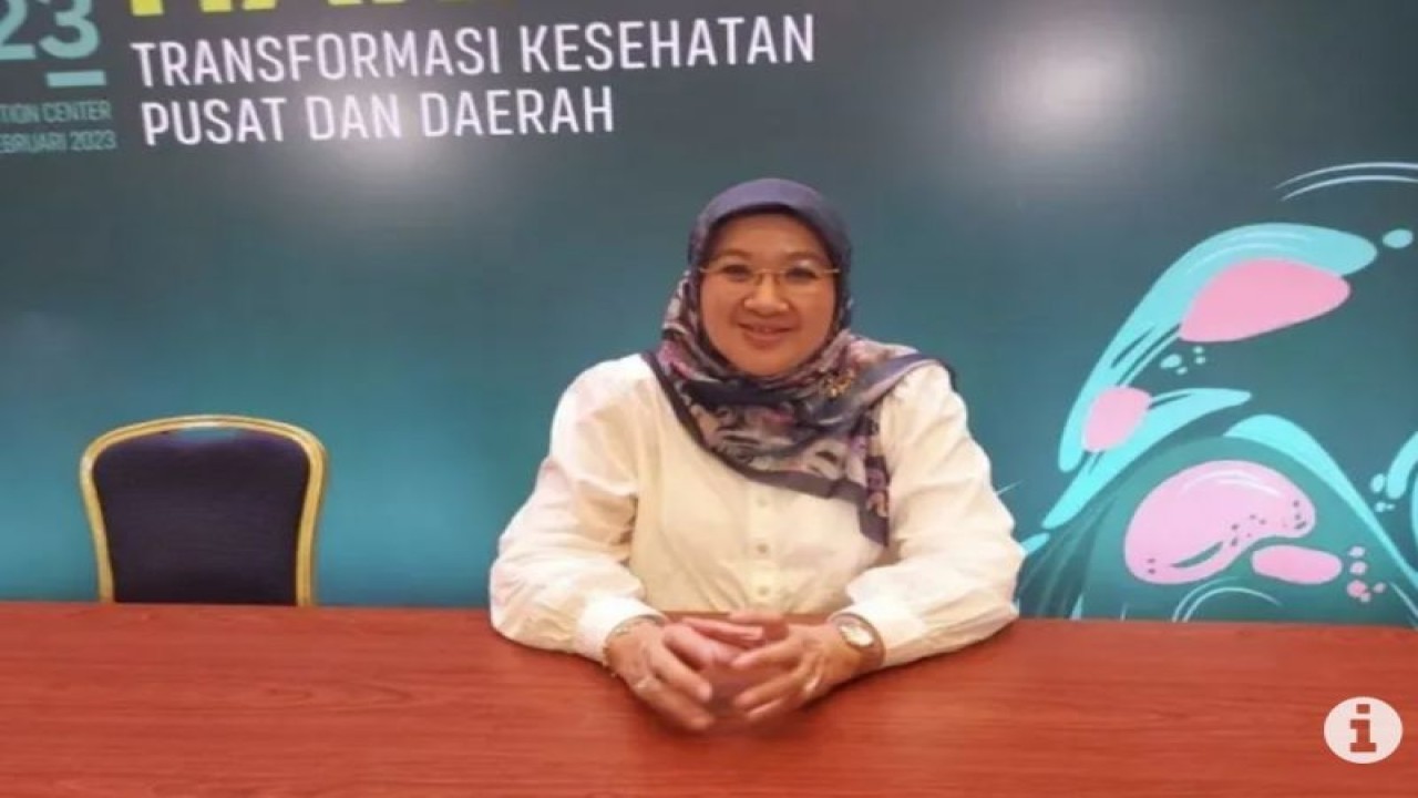 Kepala Biro Komunikasi dan Pelayanan Publik Kemenkes, dr Siti Nadia Tarmizi saat menyampaikan komentar saat pelaksanaan Rapat Kerja Kesehatan Nasional (Rakerkesnas) 2023 di Balai Sidang JCC, Jakarta, Jumat (23/2/2023) (FOTO ANTARA/Andi Firdaus)