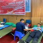 Kemenkumham Sultra gelar donor darah bantu ketersediaan stok di Kendari, Senin (17/7/2023) (ANTARA/HO-Humas Kemenkumham Sultra)-1689593880