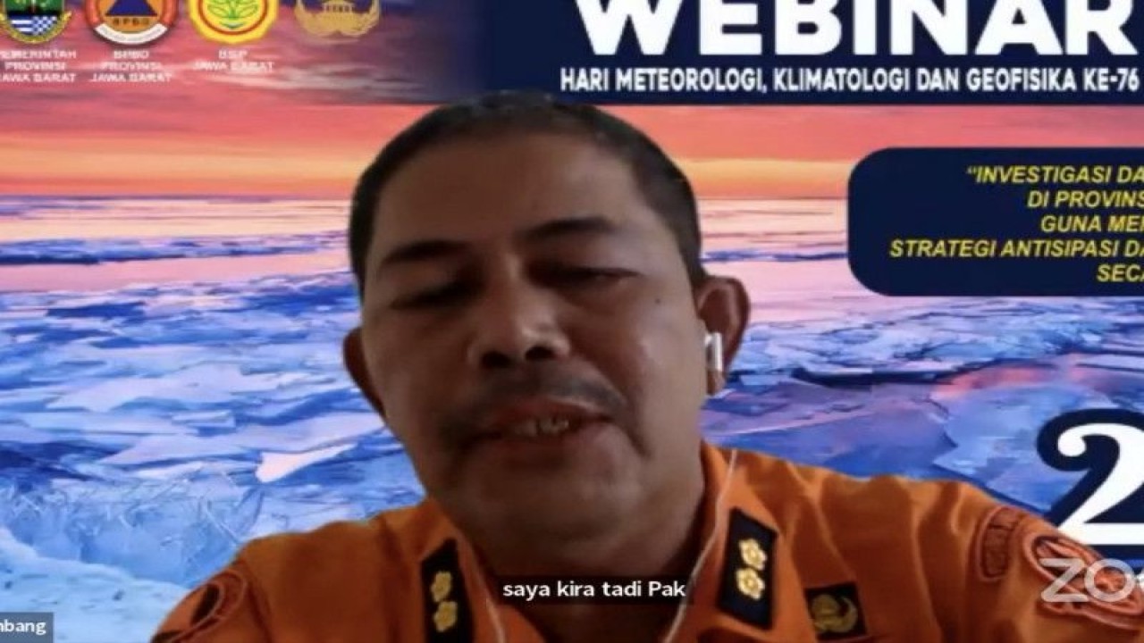 Kepala Bidang Kedaruratan dan Logistik BPBD Jawa Barat Bambang Imanudin. (FOTO ANTARA/HO-BMKG Bandung)