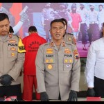 Kepala Polres Sukoharjo AKBP Sigit (tengah) dalam Konferensi Pers, di Mapolres Sukoharjo, Senin. ANTARA/Bambang Dwi Marwoto.-1690193175