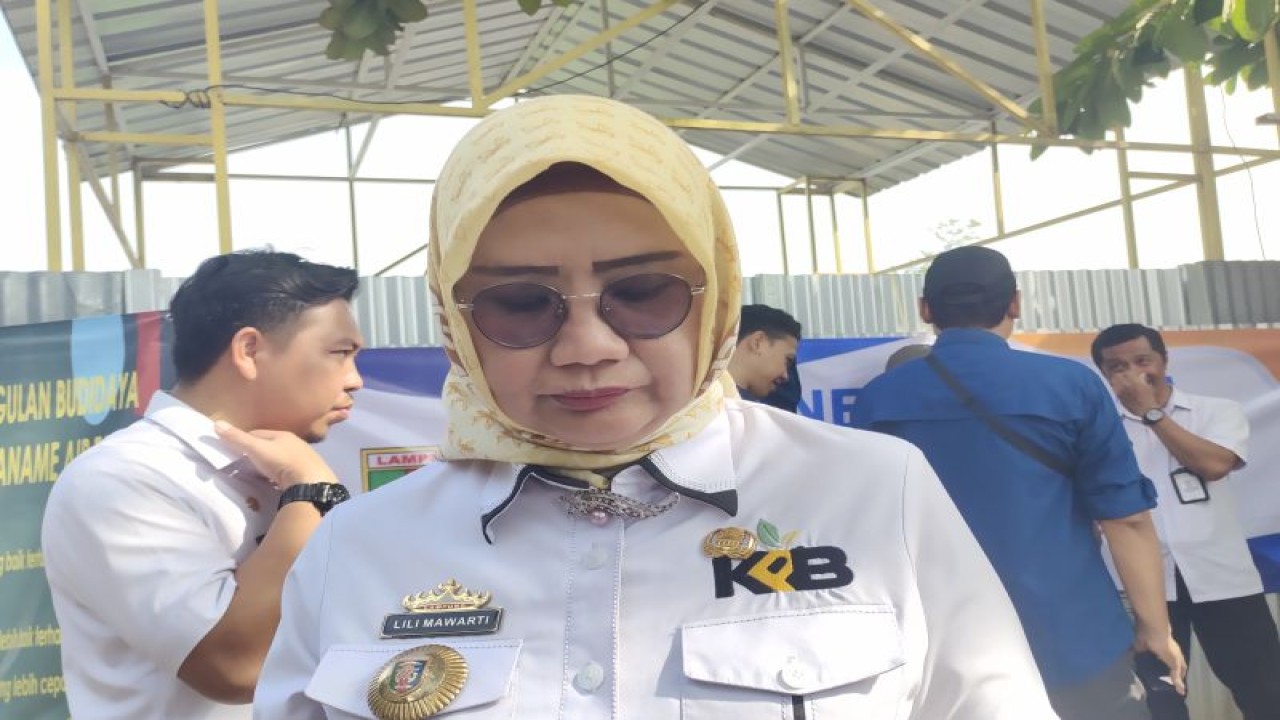 Kepala Dinas Peternakan dan Kesehatan Hewan Provinsi Lampung Lili Mawarti saat memberi keterangan. ANTARA/Ruth Intan Sozometa Kanafi.