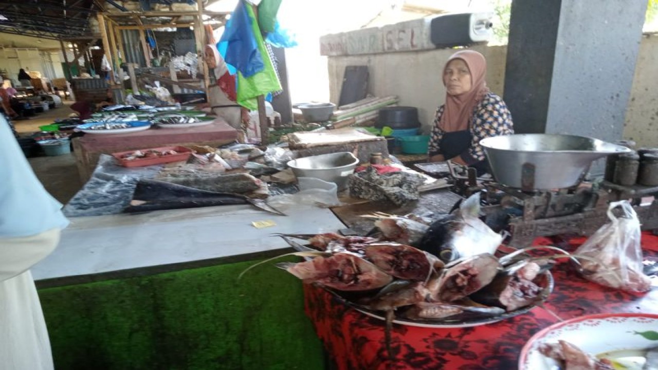 Ilustrasi: aktivitas pedagang ikan di salah satu pasar tradisional di Kota Mataram, Provinsi Nusa Tenggara Barat. (ANTARA/Nirkomala)