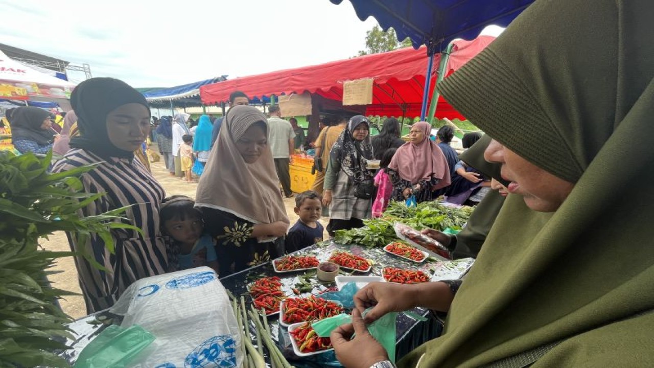 Pelaksanaan Program Gerakan Pangan Murah (GPM) upaya menekan inflasi di Kota Batam, Kepri beberapa waktu lalu(ANTARA/Jessica)