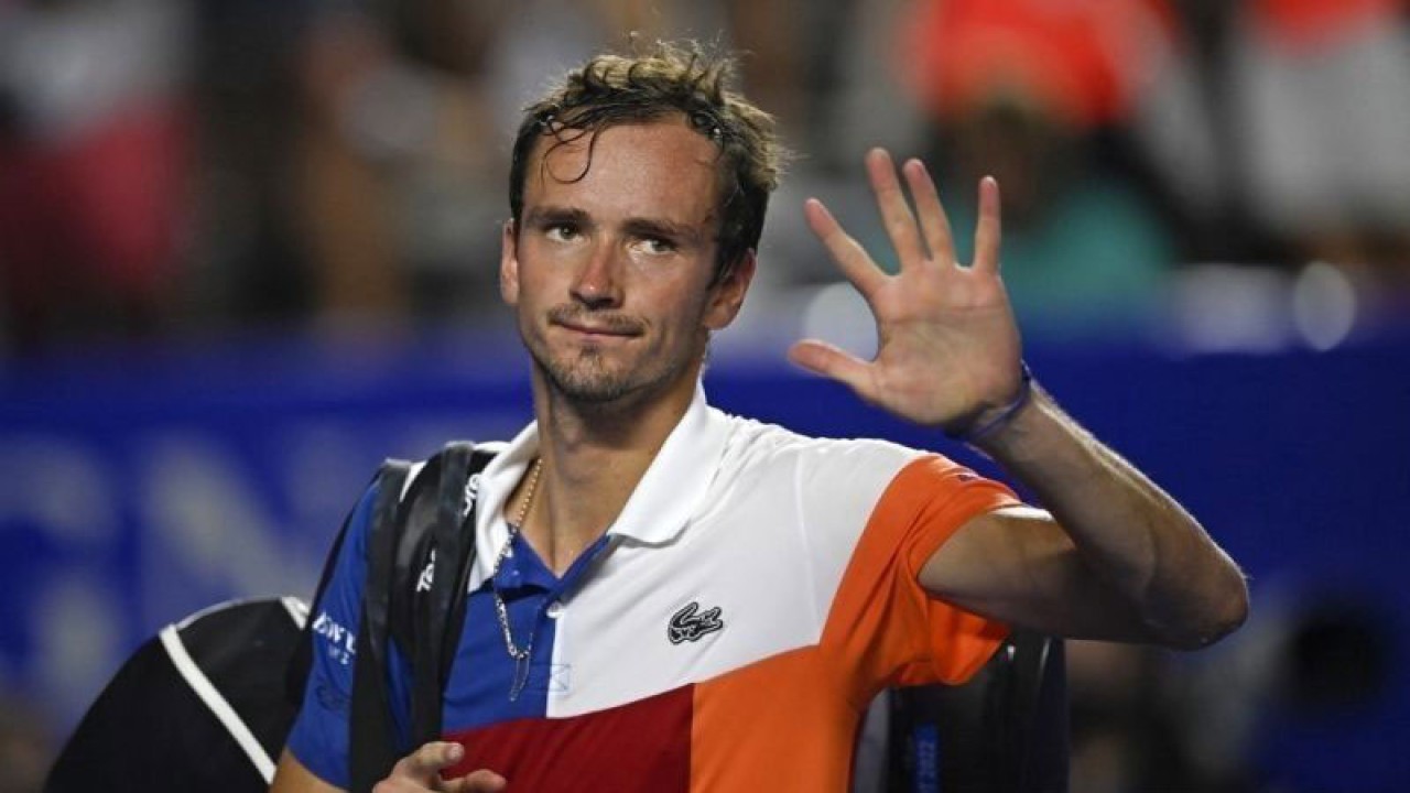 Petenis Rusia Daniil Medvedev. (ANTARA/AFP/Pedro Pardo/am)