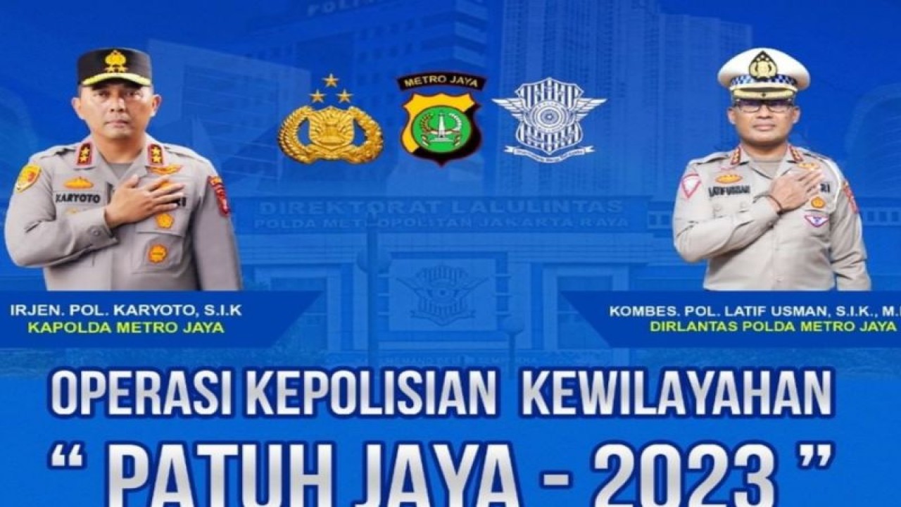 Poster pengumuman Operasi Patuh Jaya 2023 di wilayah hukum Polda Metro Jaya, Minggu (9/7/2023). ANTARA/Instagram/@tmcpoldametro/Ilham