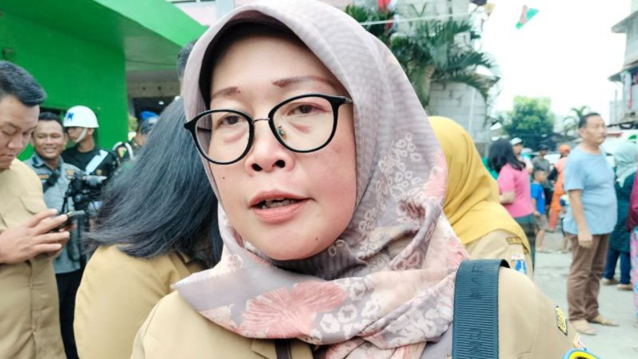 Kepala Suku Dinas Kesehatan Jakarta Pusat Rismasari saat ditemui di Rusun Petamburan Tanah Abang, Jakarta Pusat, Selasa (25/7/2023). ANTARA/Mentari Dwi Gayati