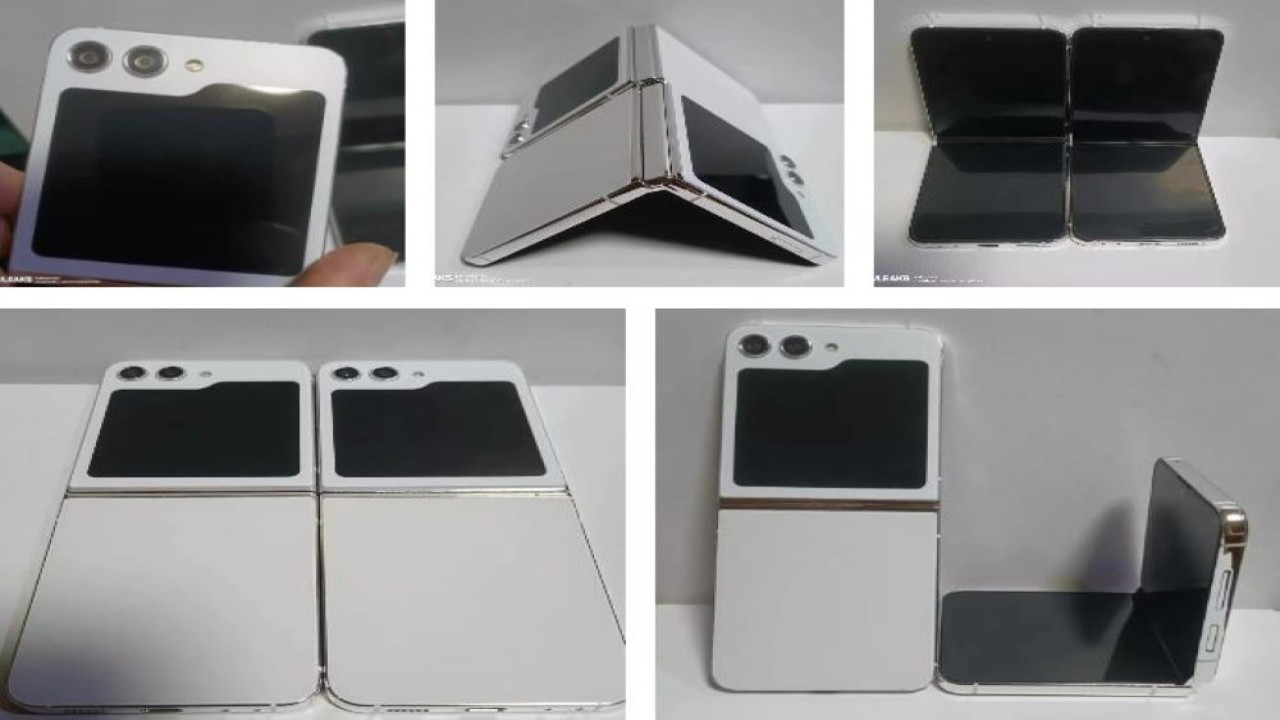 Dummy Samsung Galaxy Z Flip 5 menampilkan celah di engsel layar. (Gizmochina)
