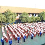 Sejumlah siswa mengikuti upacara di hari pertama sekolah, Senin di Kota Tangerang Banten. HO/Pemkot Tangerang-1689669047