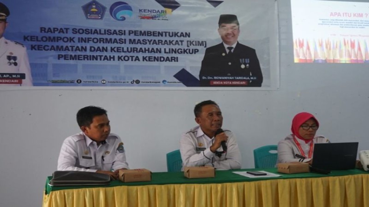 Sosialisasi Diskominfo terkait pembentukan KIM di Kecamatan Puuwatu, Kota Kendari, Sultra. (Antara/HO-Pemkot Kendari)