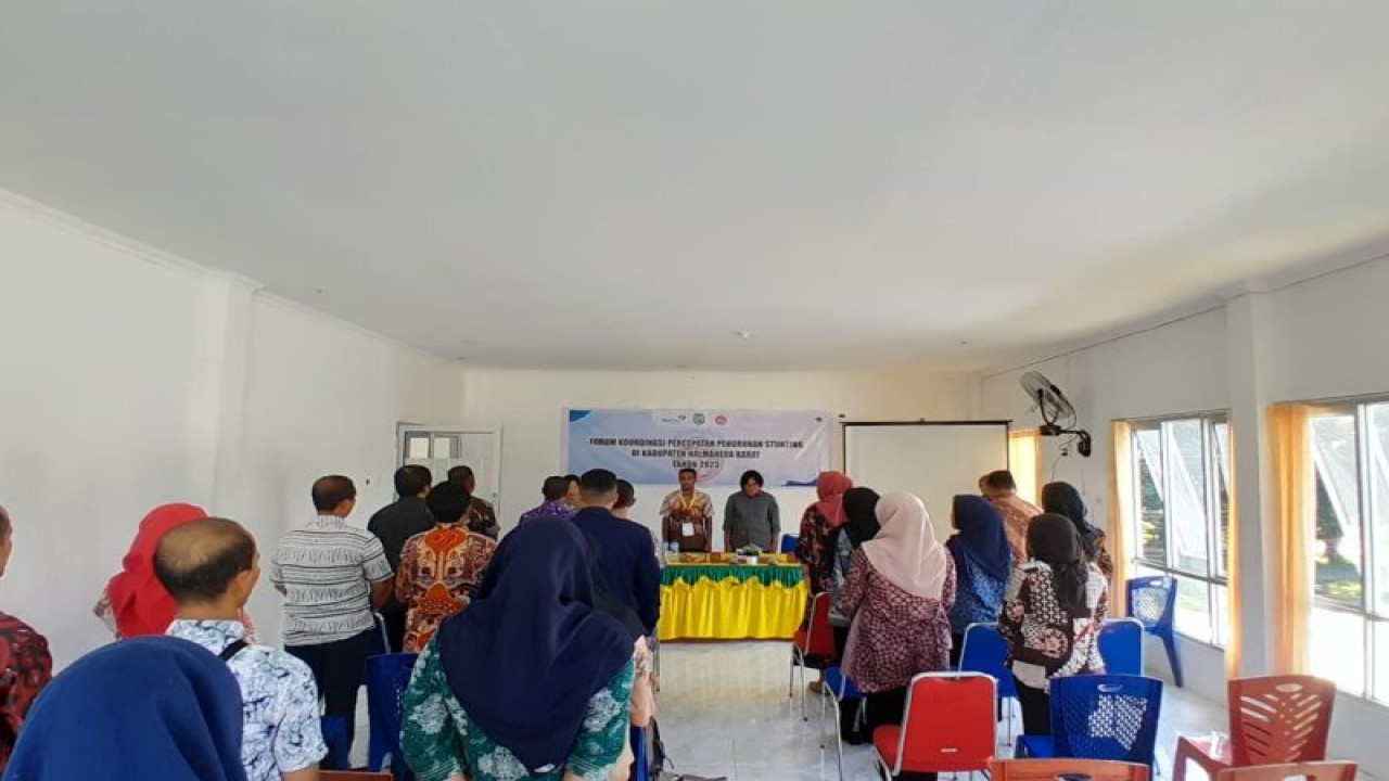 Forum Koordinasi Percepatan Penurunan Stunting di Kabupaten Halmahera Barat (Halbar), targetkan hingga 2024 nanti angka stunting di daerah itu berada di angka 14 persen, Kamis (27/3/2023). ANTARA/Abdul Fatah (Abdul Fatah)