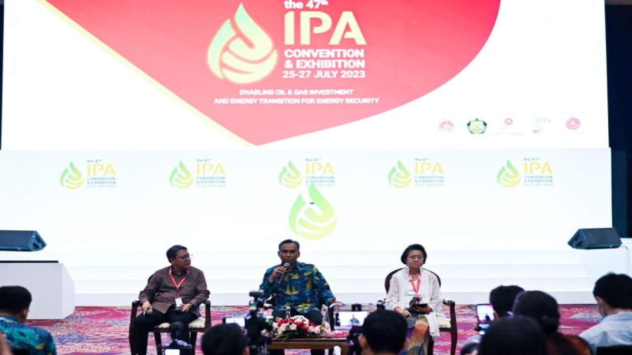 Suasana konferensi pers IPA Convex 2023 di ICE BSD, Tangerang, Banten, Selasa (25/7/2023). ANTARA/HO-IPA