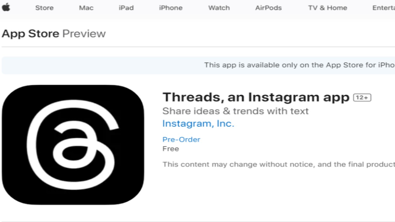 Sejumlah fitur yang akan dihadirkan pada platform media sosial Threads. (ANTARA/apps.apple.com/Threads)