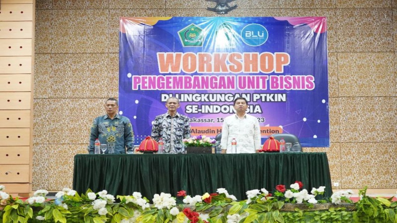 Pemateri workshop Pengembangan Bisnis bagi 28 P2B Perguruan Tinggi Keagamaan Islam Negeri (PTKIN) se-Indonesia di Makassar, 15-17 Juli 2023. FOTO ANTARA/HO-UIN Alauddin