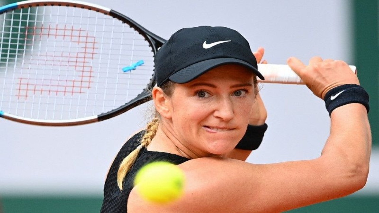 Victoria Azarenka. (ANTARA/AFP/CHRISTOPHE ARCHAMBAULT.)