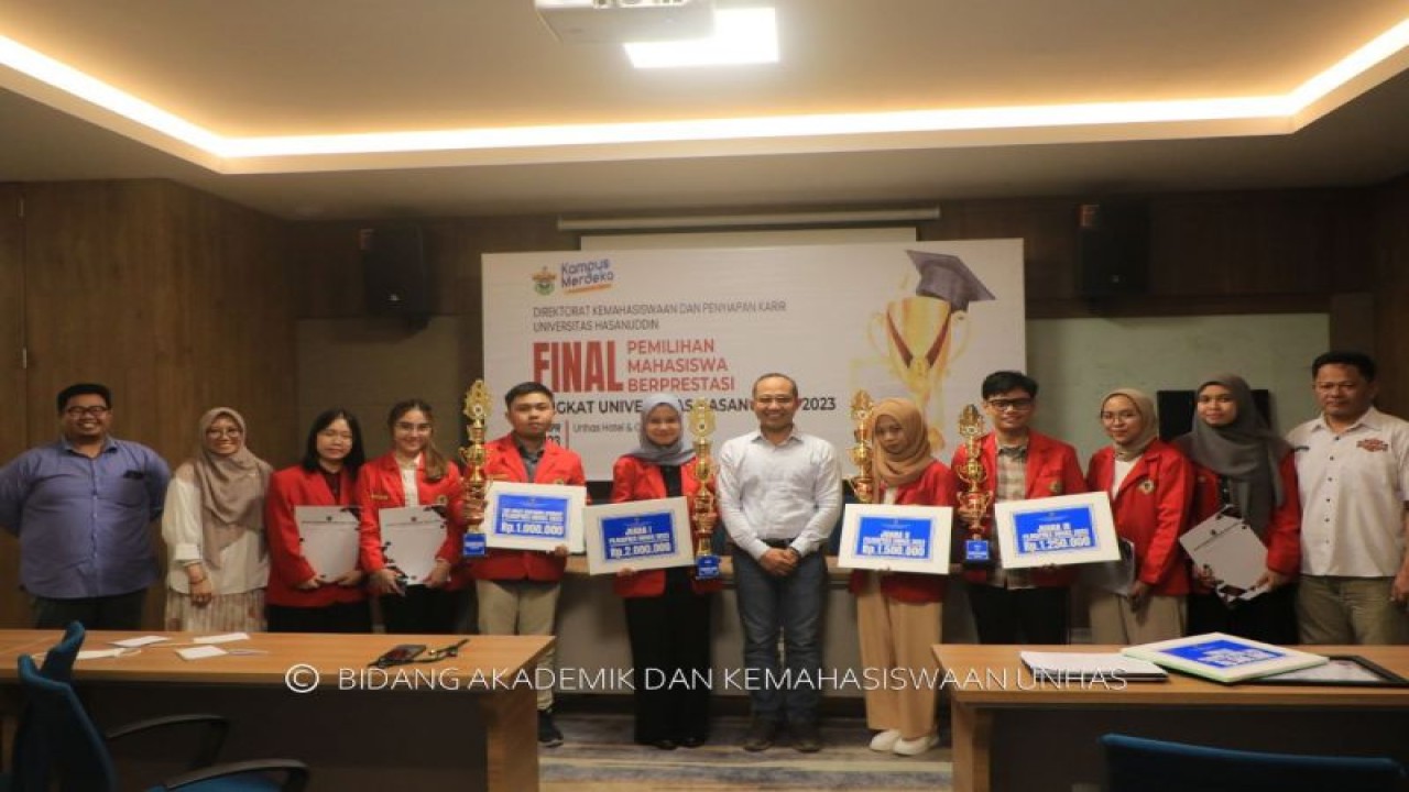 Wakil Unhas siap bersaing di final Pemilihan Mahasiswa Berprestasi (Pilmapres) Nasional tahun 2023 akhir Juli mendatang.ANTARA/HO-Unhas