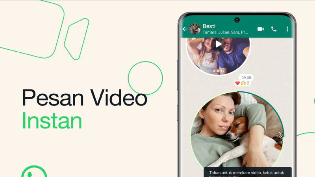 Ilustrasi pesan video instan yang dikenalkan WhatsApp sebagai fitur terbarunya. (ANTARA/HO-WhatsApp)