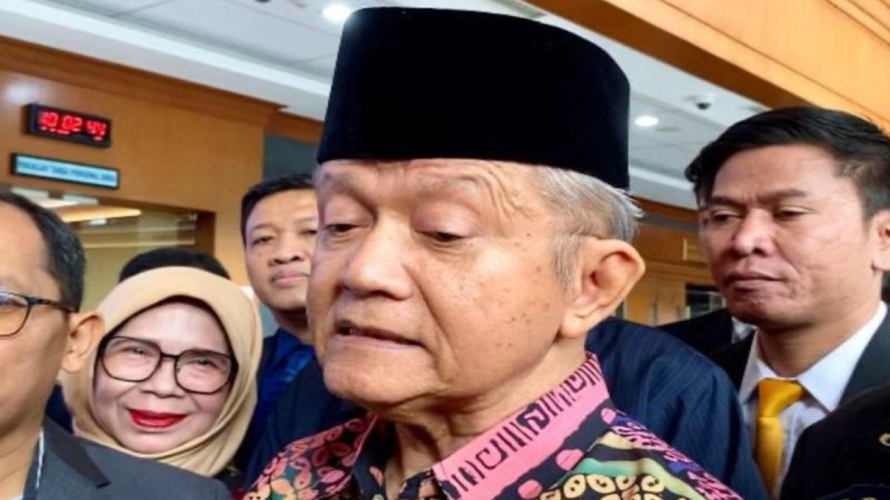 Wakil Ketua Umum Majelis Ulama Indonesia (MUI) Anwar Abbas di Pengadilan Negeri Jakarta Pusat, Rabu (2/8/2023). ANTARA/Fath Putra Mulya
