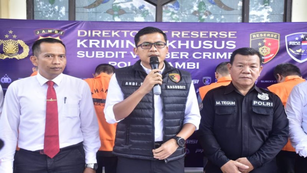 Kasubdit V Cyber Crime Ditreskrimsus Polda Jambi Kompol Andi Purwanto di Jambi. (ANTARA/HO-IST)