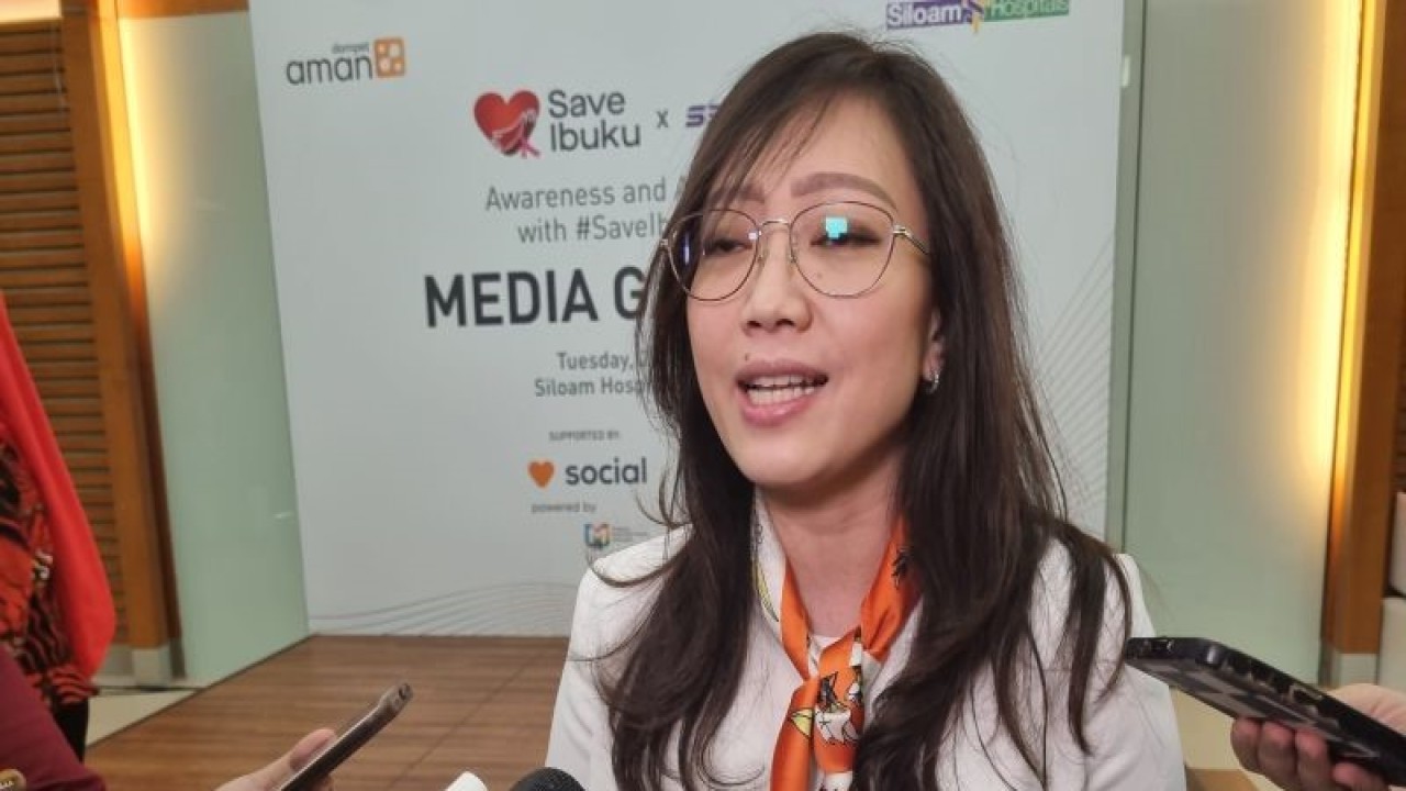 Ahli kesehatan dari Aman Health dr. Christina Maria di sela-sela acara bertajuk "Kolaborasi Kampanye #SaveIbuku" di Jakarta, Selasa (29/8/2023). (ANTARA/ Anita Permata Dewi)