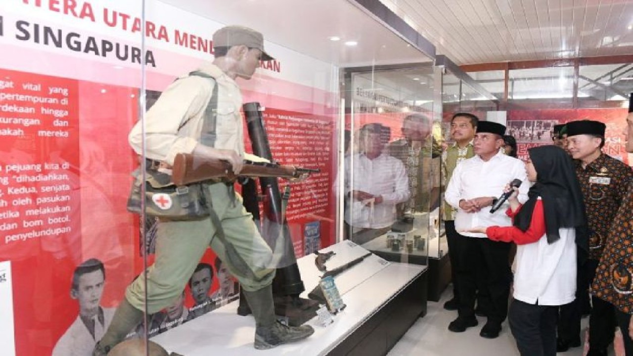 Gubernur Sumatera Edy Rahmayadi Utara saat meresmikan Museum Djoeang ’45 Sumut yang berlokasi di Jalan Pemuda, Kota Medan, Sumatera Utara. ANTARA/HO-Humas Pemprov Sumut