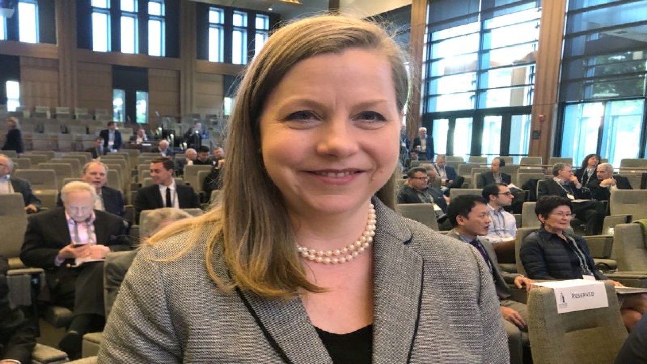 Gubernur Federal Reserve AS Michelle Bowman berpose pada konferensi tentang kebijakan moneter di The Hoover Institution di Palo Alto, California, AS, 3 Mei 2019. ANTARA/REUTES/Ann Saphir