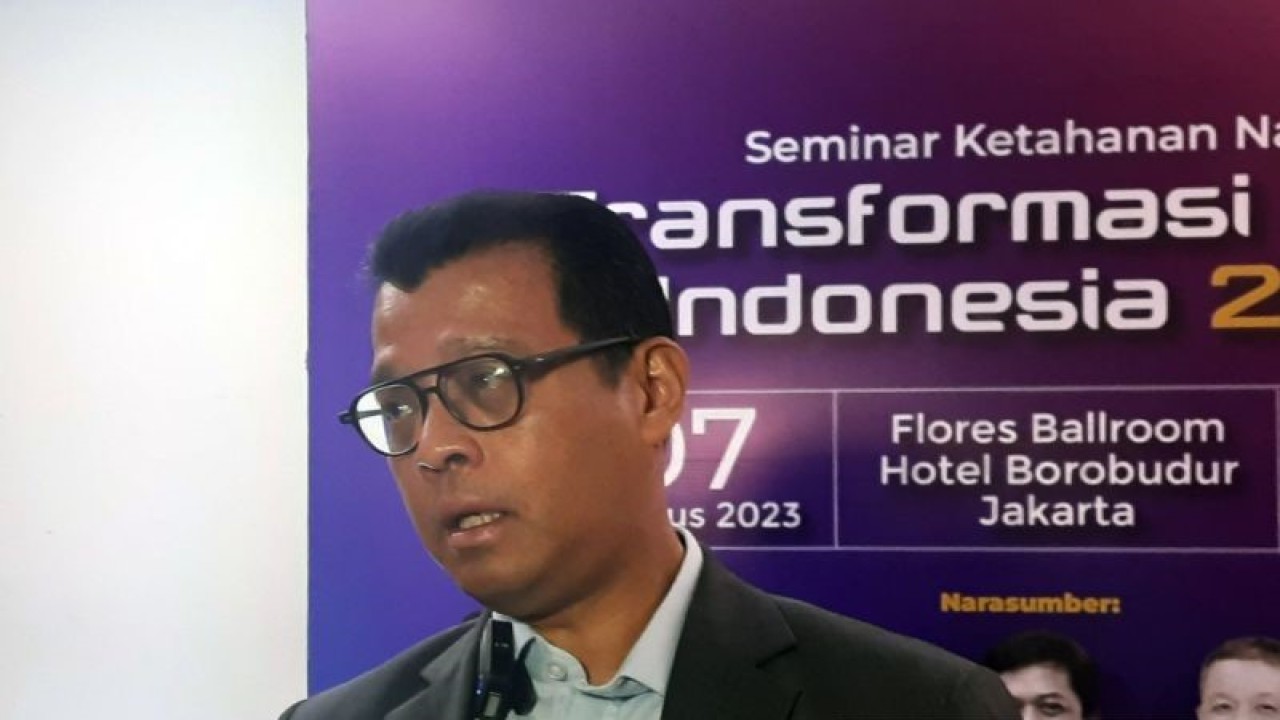 Gubernur Lemhannas RI Andi Widjajanto dalam Seminar Nasional Ketahanan Nasional Transformasi Digital Indonesia 2045 di Hotel Borobudur Jakarta, Senin (7/8/2023). ANTARA/Narda Margaretha Sinambela/am.