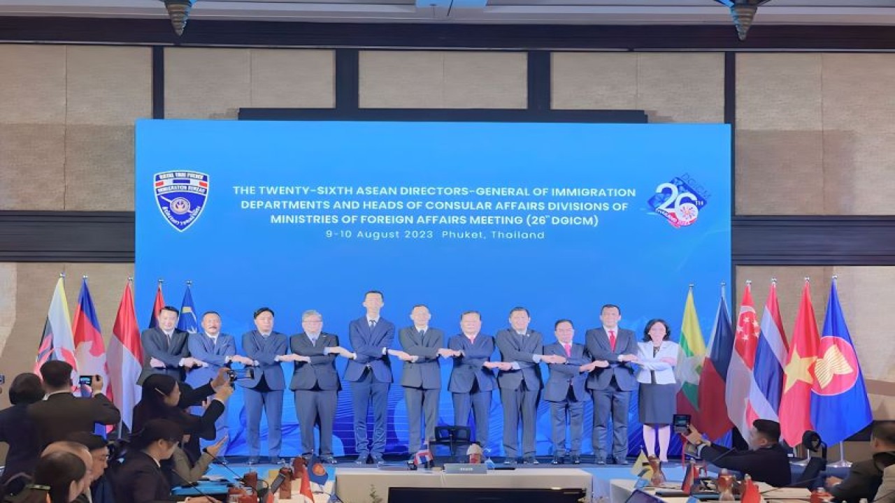 The 26th ASEAN Directors-General of Immigration Departments and Heads of Consular Affairs Divisions of the Ministries of Foreign Affairs di Phuket, Thailand, Kamis (10/8/2023). (ANTARA/HO-Kementerian Hukum dan HAM RI)