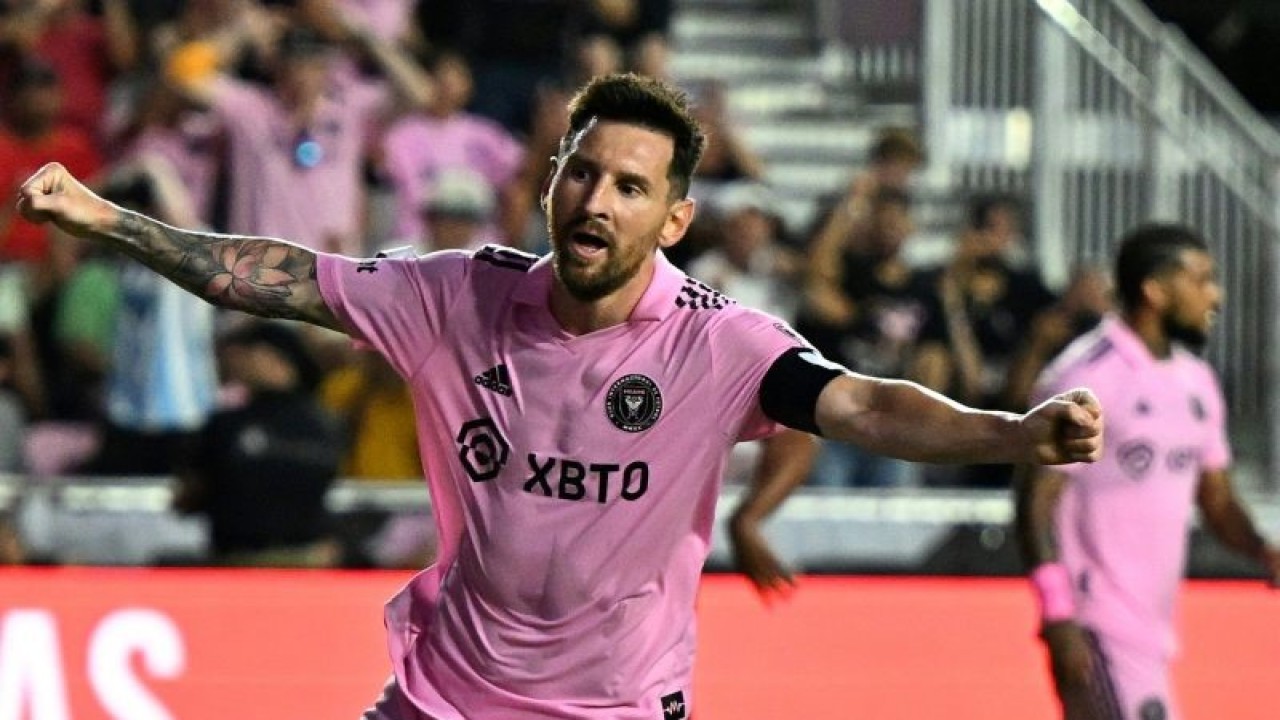 Inter Miami asal Argentina Lionel Messi (AFP/CHANDAN KHANNA)