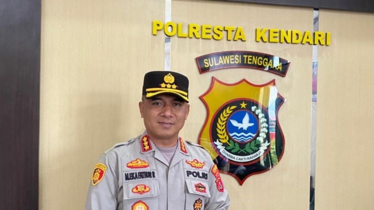 Kapolresta Kendari Kombes Pol Muhammad Eka Fathurrahman. ANTARAa/La Ode Muh Deden Saputra.