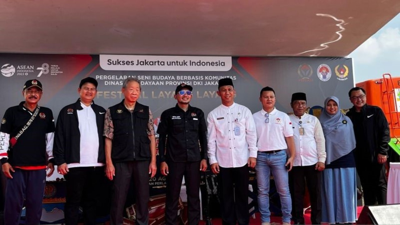 Peresmian pembukaan Turnamen Layanan Aduan Piala Menpora Kejurnas 2023 di Lapangan Rorotan, Cilincing, Jakarta Utara, Jumat (18/8/2023). (ANTARA/Arnidhya Nur Zhafira)