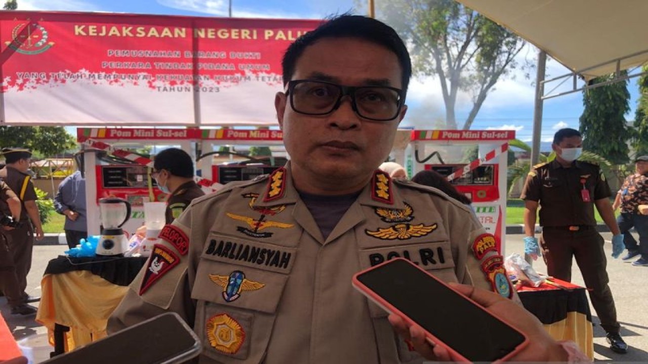 Kepala Polresta Palu (Kapolresta) Palu Kombes Pol. Barliansyah. (ANTARA/Nur Amalia Amir)