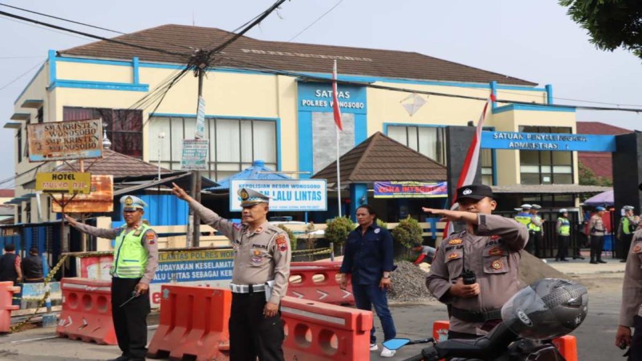 Kepolisian Resor Wonosobo gelar simulasi pengamanan. ANTARA/HO-Polres Wonosobo