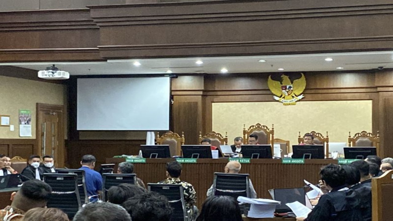 Sidang pemeriksaan saksi dalam perkara dugaan korupsi BTS 4G di Pengadilan Tindak Pidana Korupsi (Tipikor) pada Pengadilan Negeri Jakarta Pusat, Rabu (2/8/2023). ANTARA/Fath Putra Mulya