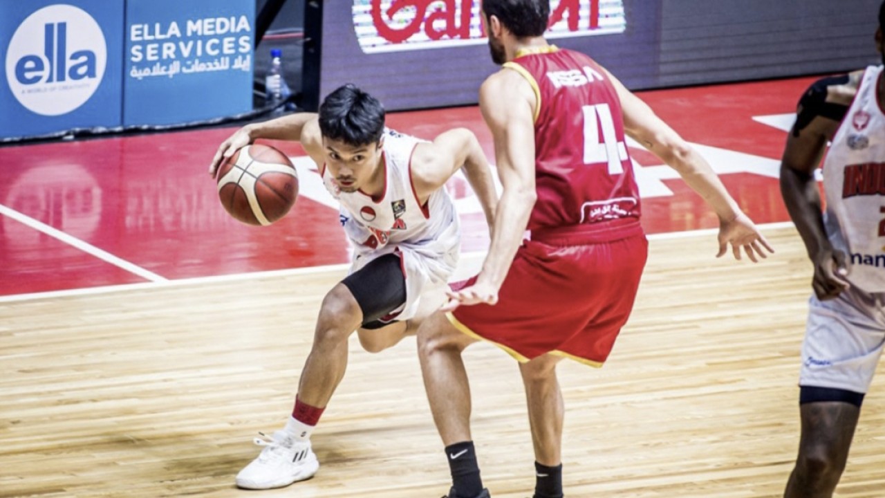 Laga Timnas Basket Indonesia vs Suriah
