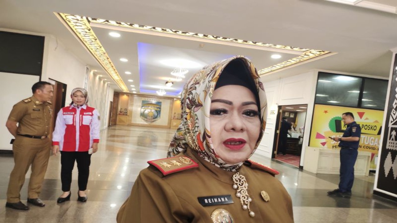 Arsip- Kepala Dinas Kesehatan Provinsi Lampung Reihana tengah memberikan keterangan terkait situasi kesehatan di daerahnya. ANTARA/Ruth Intan Sozometa Kanafi.