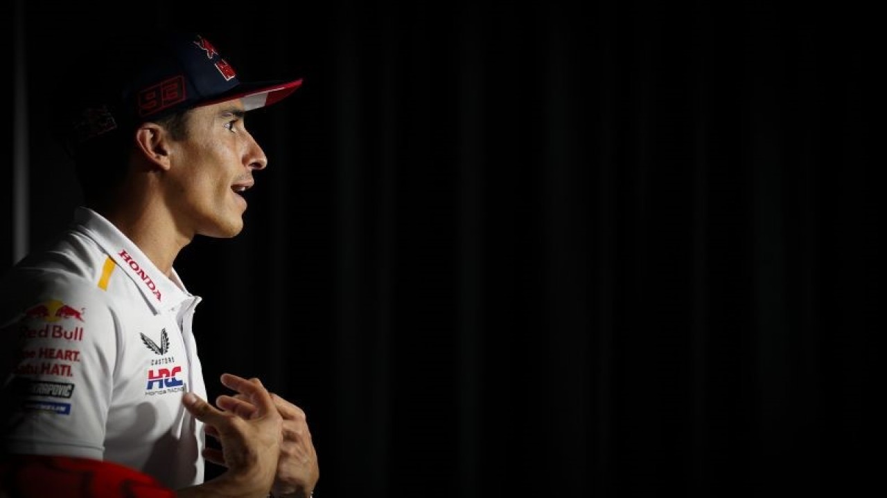 Marc Marquez dalam jumpa pers jelang MotoGP Austria 2023, 18/8/2023. (ANTARA/HO/MotoGP)