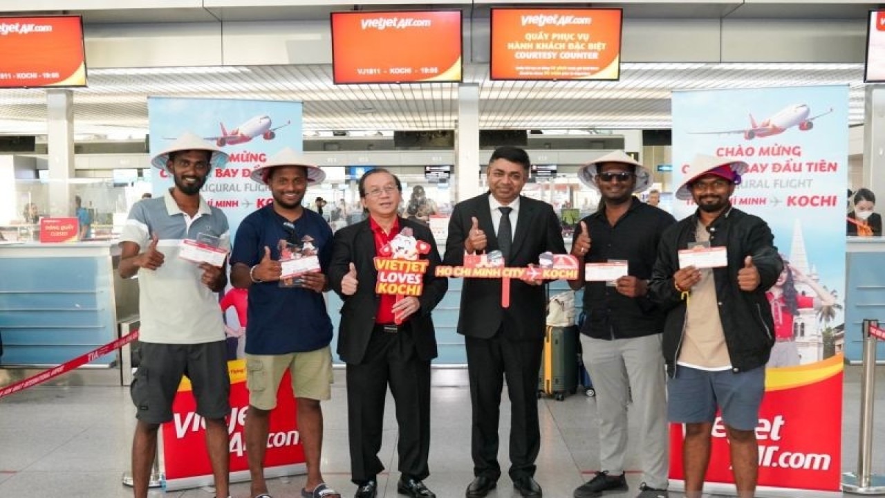 Peresmian penerbangan Vietjet Ho Chi MInh-Kochi (ANTARA/H.O Vietjet)