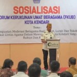 Pj wali Kota Kendari Asmawa Tosepu saat membawakan sambutan. (Antara/HO-Pemkot Kendari)-1693394915