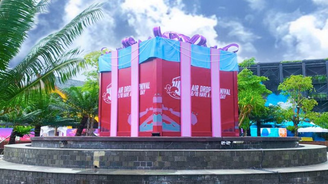 Sebuah spot di Air Drop Carnival PUBG Mobile di Bali yang bisa disambangi pada 16-19 Agustus 2023. (ANTARA/HO/PUBG Mobile)