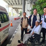 Seorang JH Riau Ramlan Bin Ahmad Sontel asal Kab. Bengkalis yang sembuh kembali ke Tanah Air . Antara/HO-Humas Kemenag Riau.-1692336582