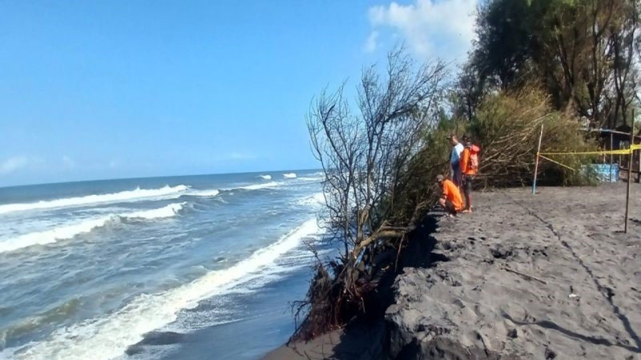 Sepanjang pesisir Kulon Progo terjadi abrasi. (ANTARA/Sutarmi)