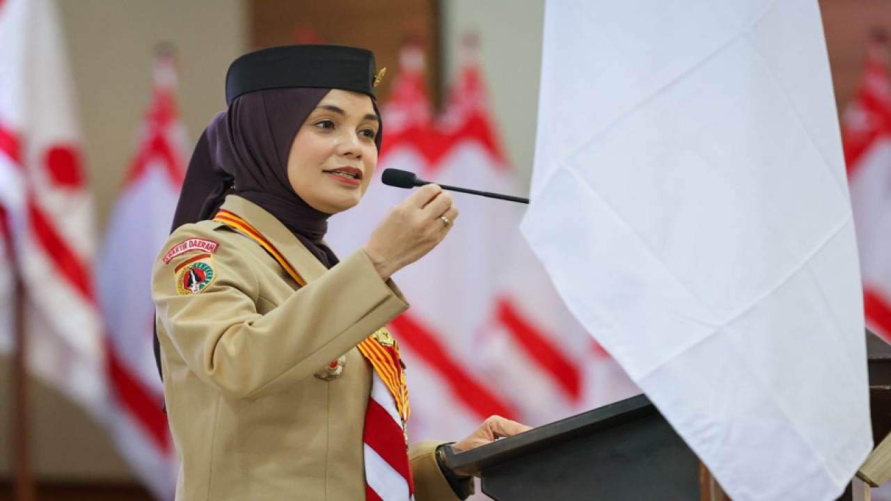 Ketua Kwartir Daerah Gerakan Pramuka Jawa Tengah Siti Atikoh Ganjar Pranowo. (ANTARA/HO-Humas Pemprov Jateng)