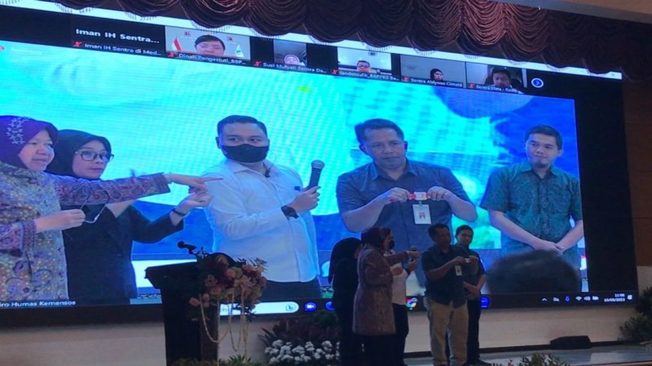 Peluncuran GRITA di Graha Aneka Bhakti Kementerian Sosial Jakarta, Kamis (10/8/2023). (ANTARA/Devi Nindy)